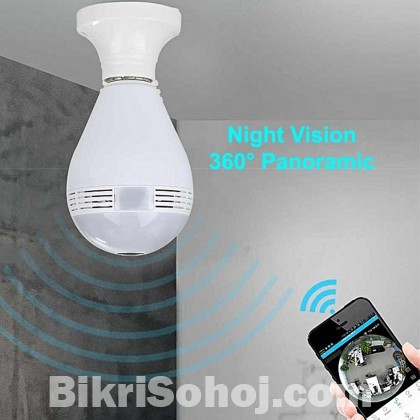 Wifi IP Camera Led-Bulb 360° Panoramic Camera 5in1 View